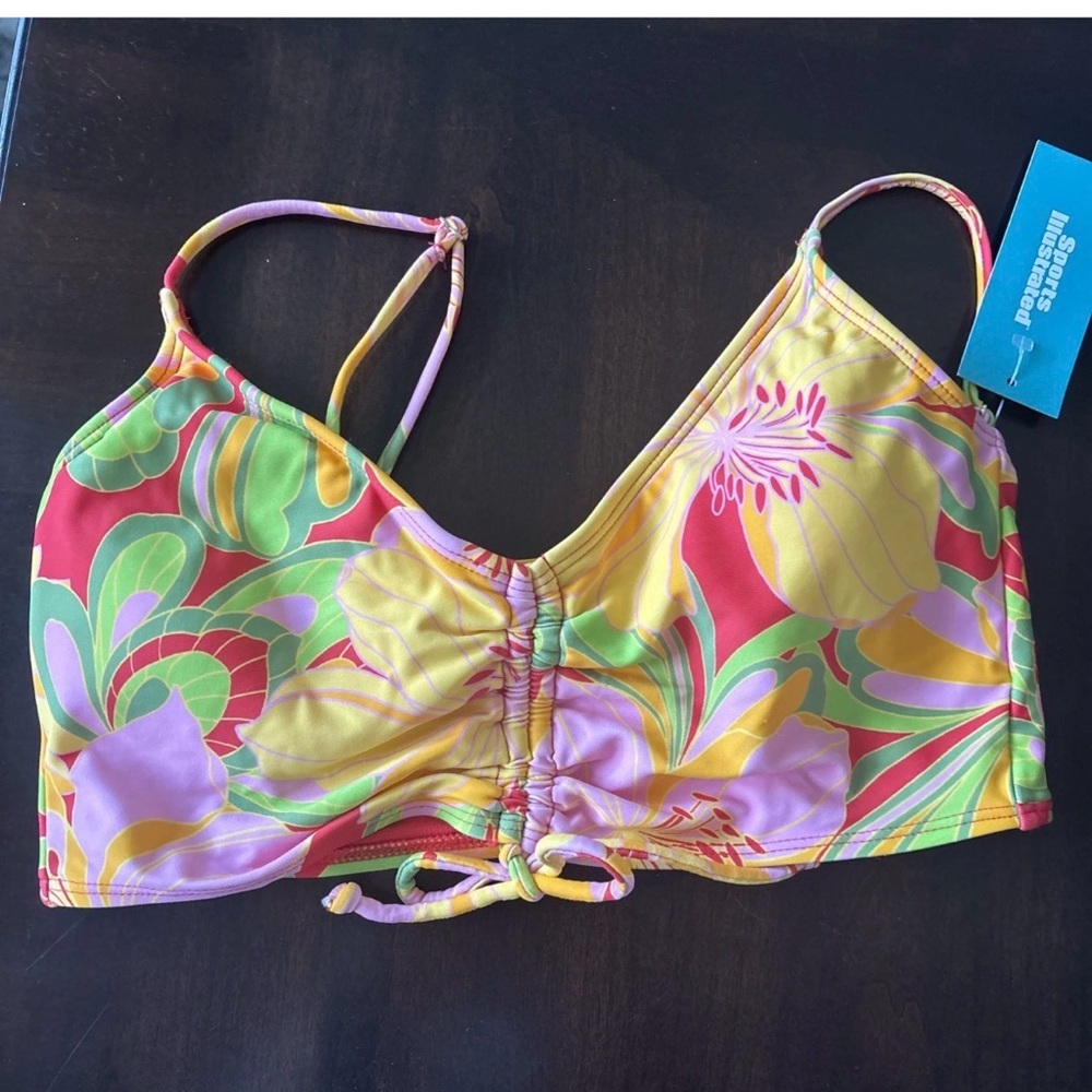 BUNDLE $3/$15 
Sports Illustrated Swim Multicolor Floral Bikini Top medium NWT